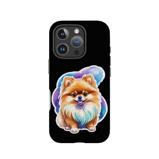 Pomeranian Watercolor IPhone Cases