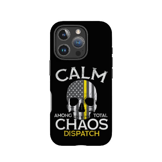 Calm Among Total Chaos 911 Dispatcher US Flag IPhone Cases