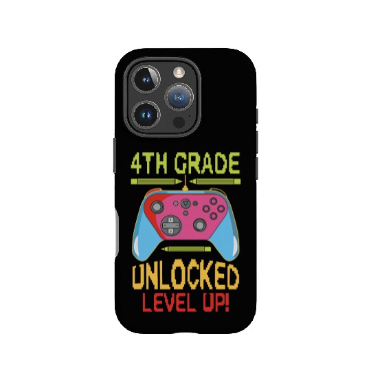 4th Grade Unlocked Level Up Video Gamer IPhone Cases Back