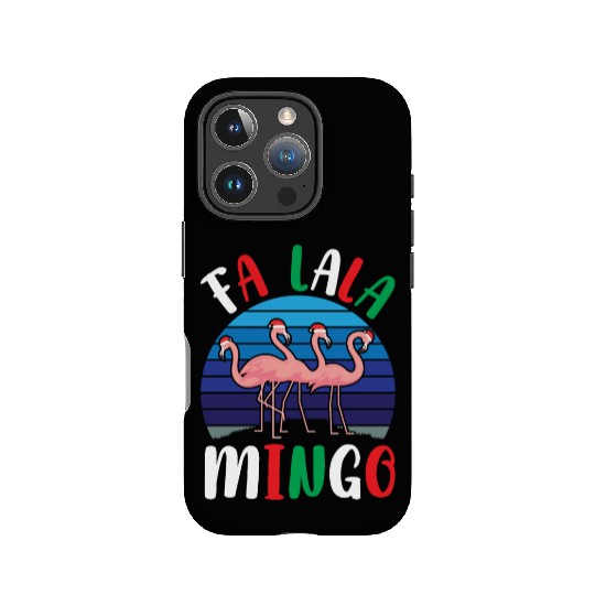 Candy Cane Flamingoes Fa La La Mingo Flamingo IPhone Cases