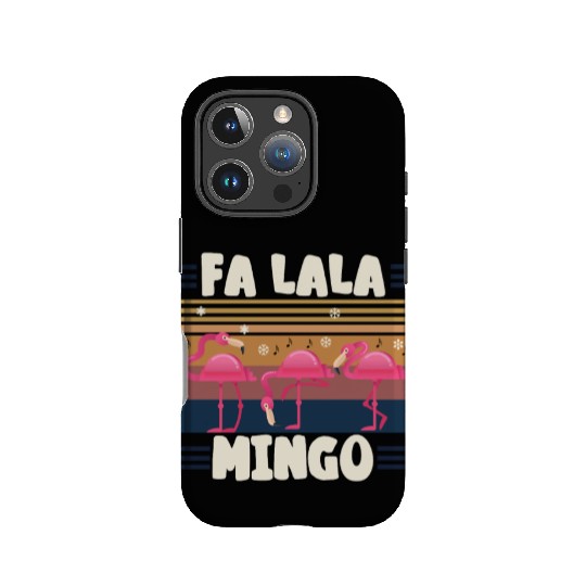 Candy Cane Flamingoes Fa La La MINGO Flamingo IPhone Cases