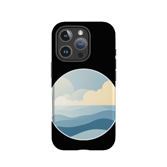 The soft blue tones and waves IPhone Cases