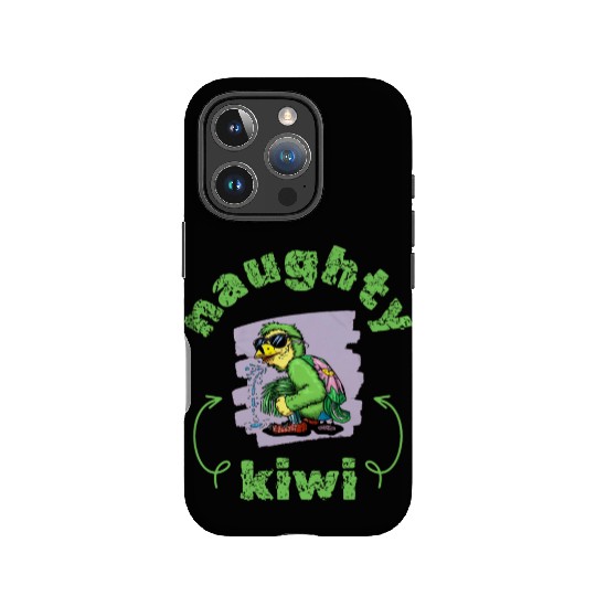 Funny naughty green kiwi bird IPhone Cases
