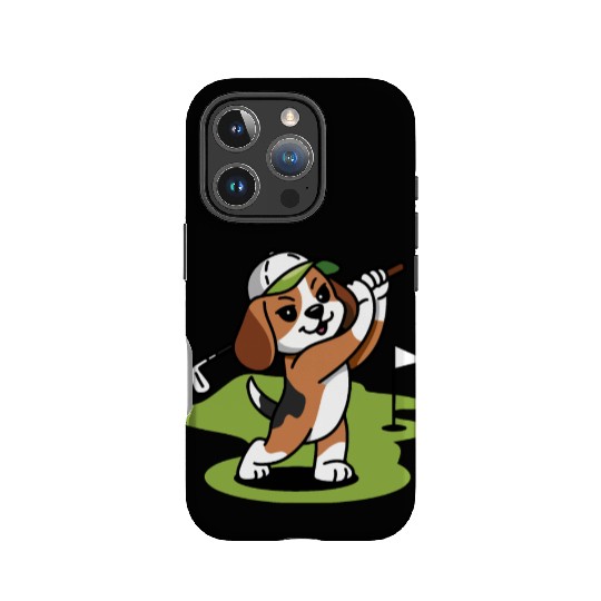 beagle dog golf IPhone Cases