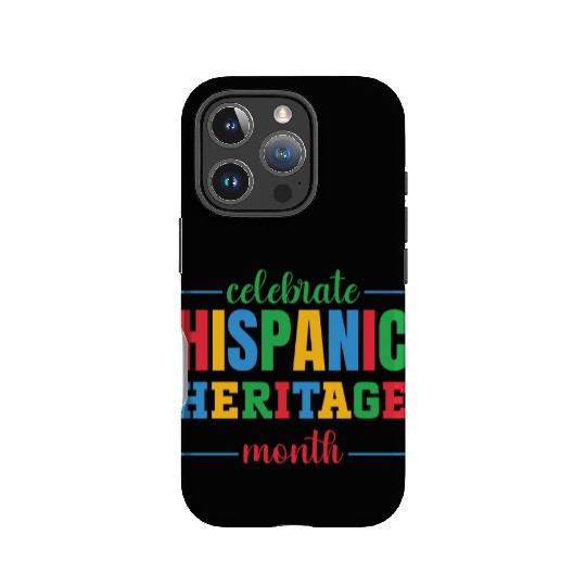 Hispanic heritage month colorful text image colorf IPhone Cases