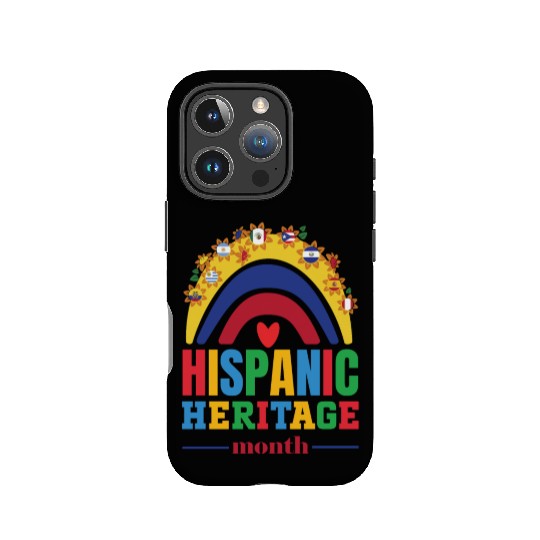 Hispanic heritage month flags colorful rainbow col IPhone Cases