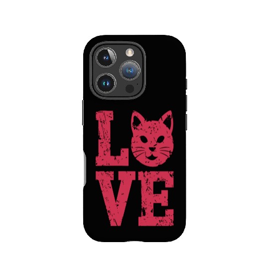 Love funny cat face IPhone Cases