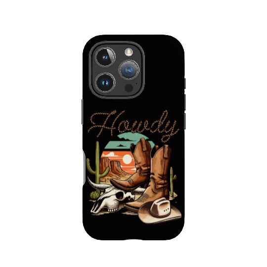 cowboy funny women hat wild western rodeo texas IPhone Cases