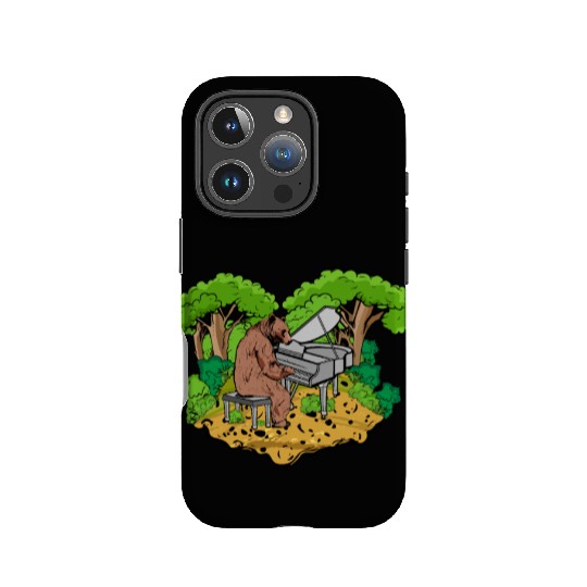 Grizzly Bear playing Grand Piano Nature Pianist IPhone Cases