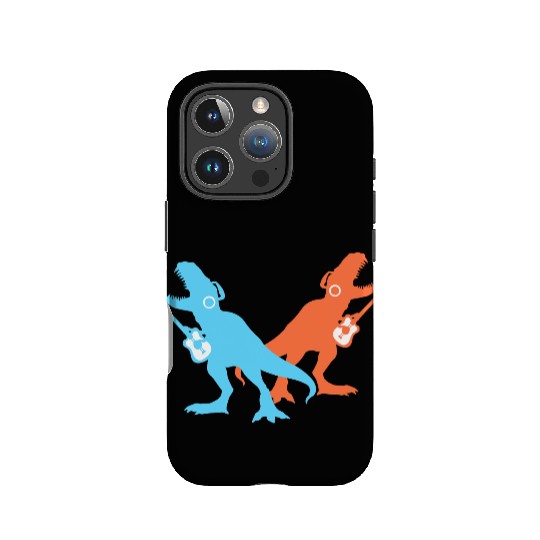 2 Guitar Dino T. Rex Guitarist Dinosaurs Roaring IPhone Cases