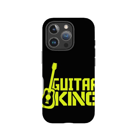 Guitar King Guitarist Text Bassist Royal Fun Quote IPhone Cases