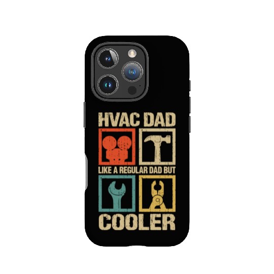 HVAC Dad But Cooler Funny HVAC Technician Father IPhone Cases