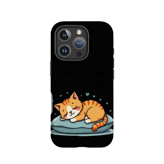 Cute Cat Nap Lover Funny Sleepy Naptime Humor IPhone Cases