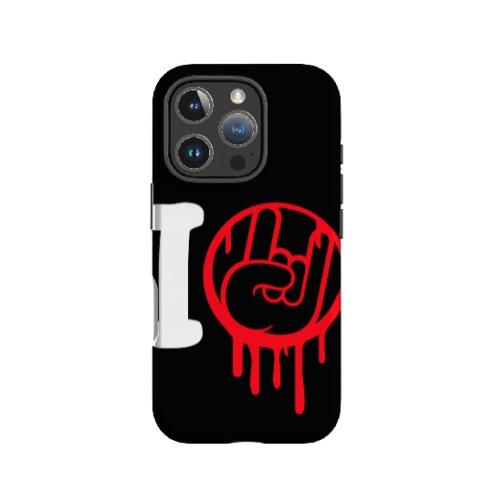 I Love Heavy Metal Hard Rock Music Graffiti Heart IPhone Cases