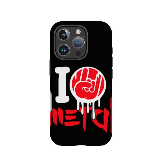 I Love Heavy Metal Hard Rock Music Graffiti Heart IPhone Cases
