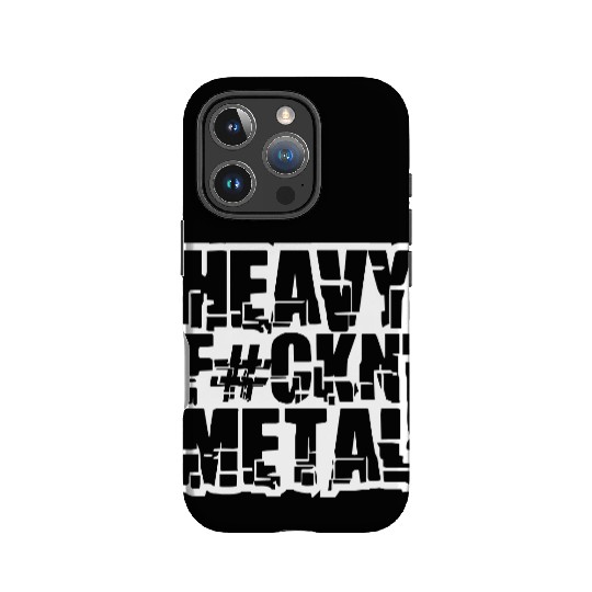 Heavy F#ckin' Metal Hard Rock Fun Music Text Quote IPhone Cases