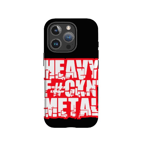 Heavy F#ckin' Metal Hard Rock Fun Music Text Quote IPhone Cases