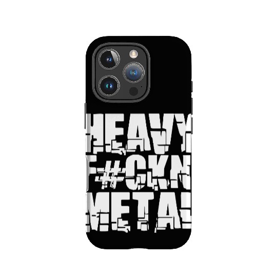 Heavy F#ckin' Metal Hard Rock Fun Music Text Quote IPhone Cases