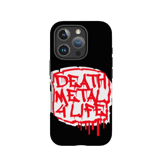 Heavy death metal 4 life hard rock music graffiti IPhone Cases