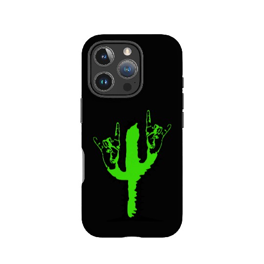 Cactus Plant Heavy Metal Hard Rock Hand Gesture IPhone Cases