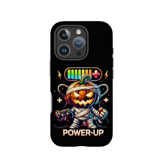 Pumpkin Mummy Gamer Wrapped in Halloween Fun IPhone Cases
