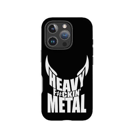 Heavy F#ckin' Metal Hard Rock Fun Music Text Quote IPhone Cases