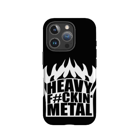 Heavy F#ckin' Metal Hard Rock Fun Music Text Quote IPhone Cases