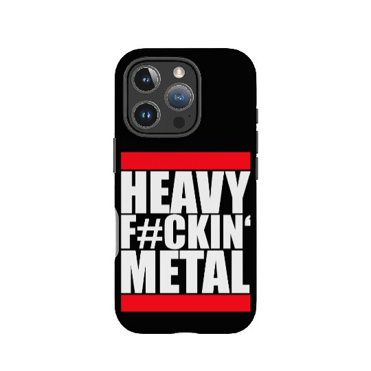 Heavy F#ckin' Metal Hard Rock Fun Music Text Quote IPhone Cases