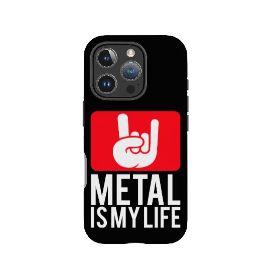 Heavy Metal Is My Life Hard Rock Music Text Quote IPhone Cases