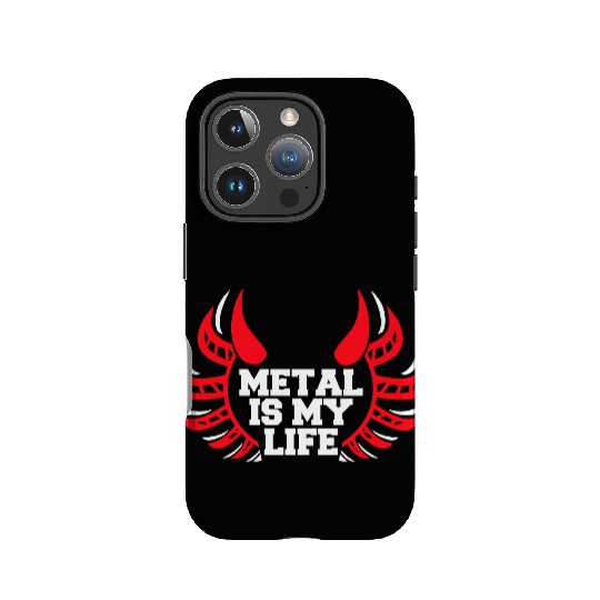 Heavy Metal Is My Life Hard Rock Music Text Quote IPhone Cases