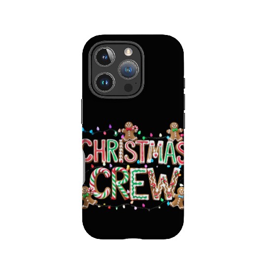 Gingerbread and Candy Christmas Crew with Lights IPhone Cases