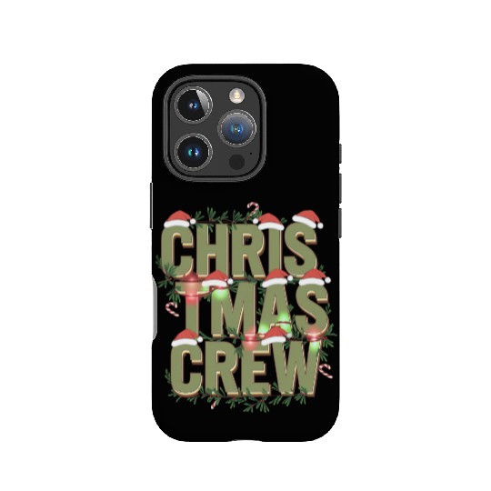 Christmas Crew with Santa Hats and Candy Canes IPhone Cases