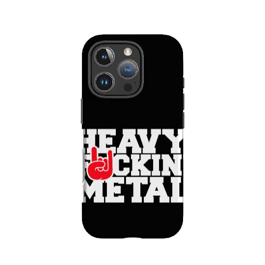 Heavy F#ckin' Metal Hard Rock Fun Music Text Quote IPhone Cases