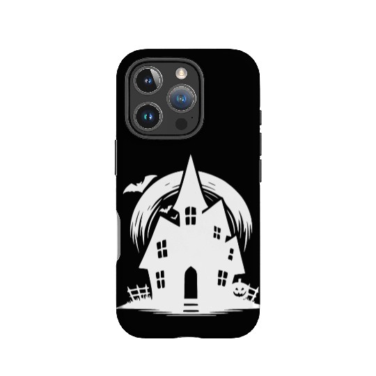 Bat Full Moon Haunted House Halloween Tattoo IPhone Cases
