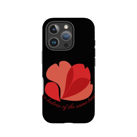 Vintage Botanical Red Poppy Heart Graphic Flower IPhone Cases