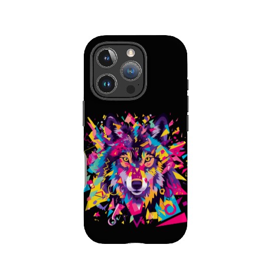 Majestic Pop Art Alpha Wolf - Vibrant Cool IPhone Cases