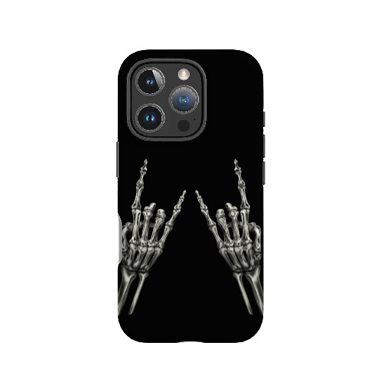 Rock On Rock Star Skeleton Hands Rocker Halloween IPhone Cases