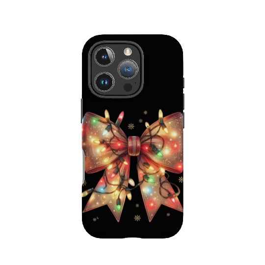 Christmas Light Coquette Bow IPhone Cases