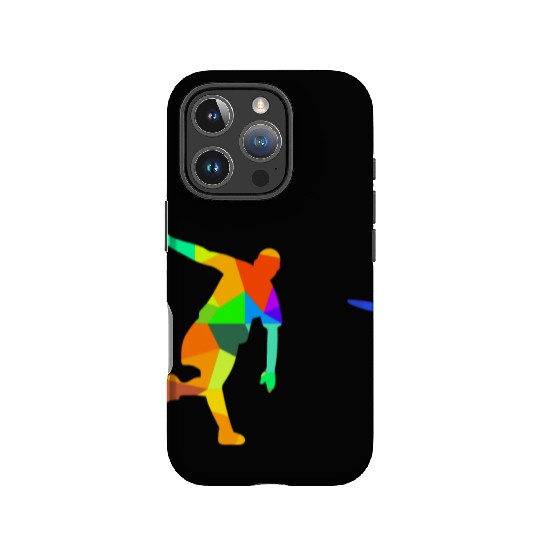Ultimate Frisbee Rainbow Colors Polygon Sport IPhone Cases
