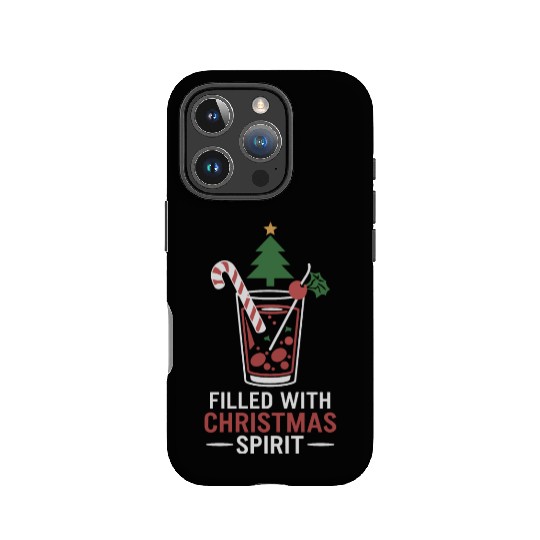 Filled With Christmas Spirit Festive Drink Design IPhone Cases