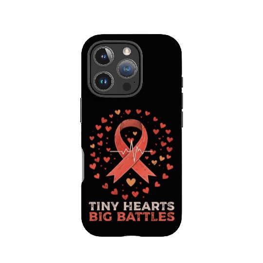 CHD Awareness Tiny Hearts, Big Battles IPhone Cases