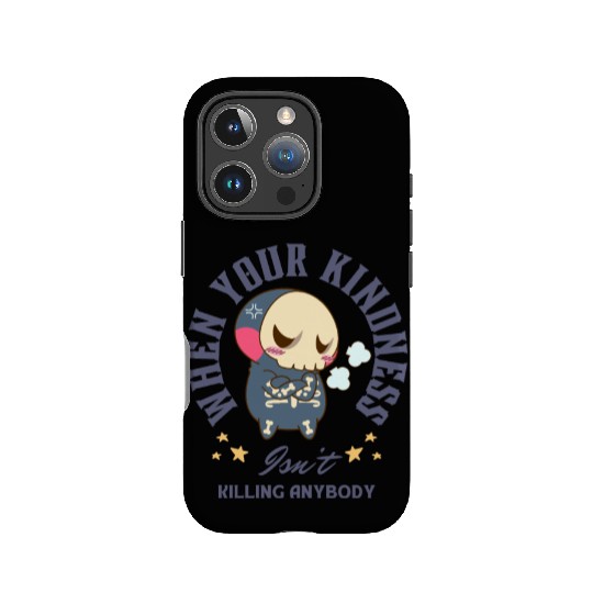 Angry Skeleton Kindness Quote Art IPhone Cases