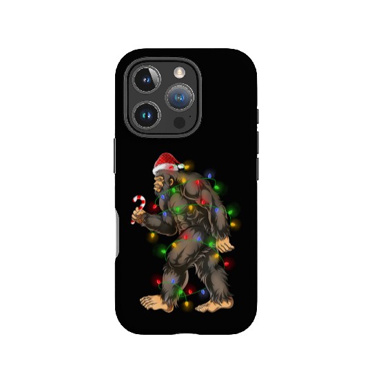 Bigfoot Sasquatch Yeti Candy Cane Christmas IPhone Cases