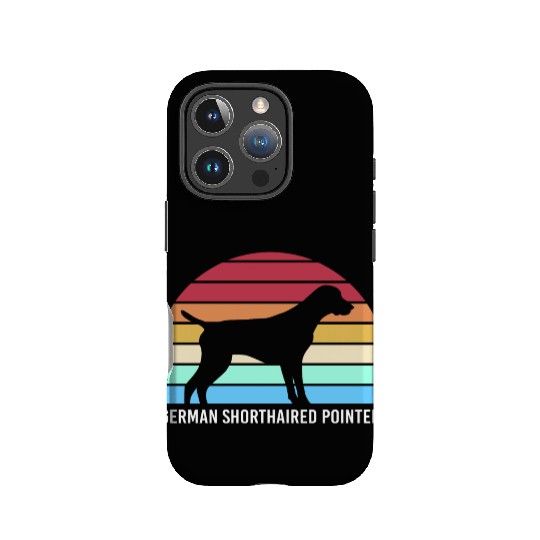 Retro German Shorthaired Pointer Dog Silhouette IPhone Cases
