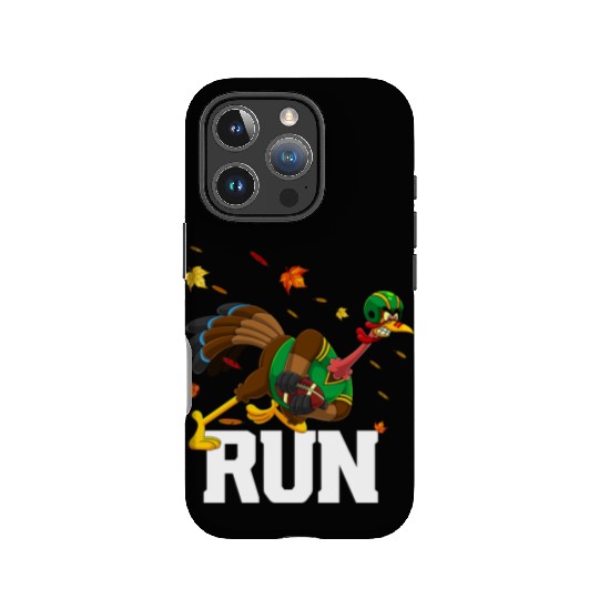 Turkey Run Costume Football Thanksgiving Running T IPhone Cases