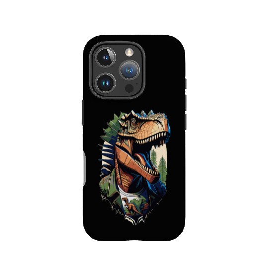 Tyrannosaurus style - Cool Raptor in Jacket IPhone Cases
