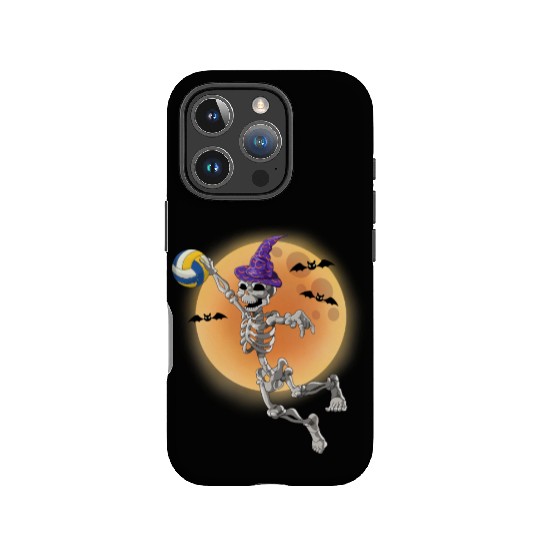 Volleyball Skeleton Volleyball Player Halloween IPhone Cases