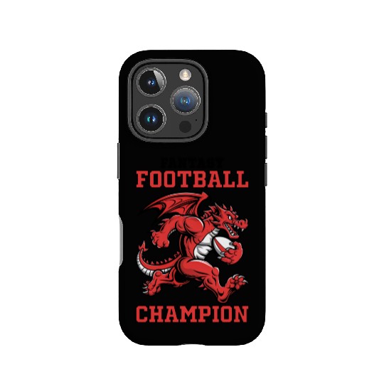 Funny Fantasy Football Champion Dragon Running IPhone Cases