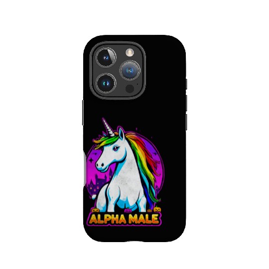 Alpha male LGBT unicorn Halloween Neon Colors IPhone Cases