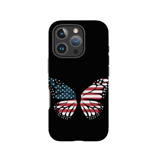 American Flag Butterfly 4th Of July Patriotic kids IPhone Cases